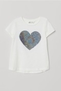 Bluzka top z cekinami odwracanymi T-shirt H&M Rozm.104