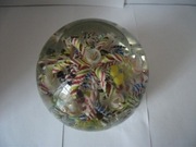 SZKLANA KULA, - SECESYJNY PRZYCISK DO PAPIERU