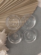 Zestaw popielniczki szkło karciane kier trefl karo