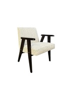 Fotel F7 retro PRL – wygodny fotel tapicerowany styl vintage drewniane nogi