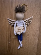 Breloki breloczki aniołki chłopiec makrama