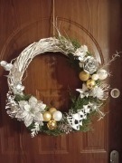 Wianek florystyczny biały 