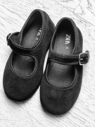 Zara baleriny balerinki czarne aksamitne Rozm. 24