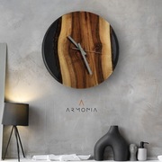 Wyjątkowy Zegar, Żywica Epoksydowa i Orzech Włoski