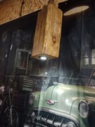 Lampa wisząca loft design drewno 