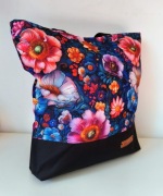 Torba shopper hand made nowa kwiaty floral 