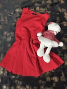 Czerwona sukienka z motywem serca na plecach rozm. 134 Mohito