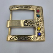 Klamra do paska ozdobna vintage metalowa 6,6cm kolor złoty zdobienia