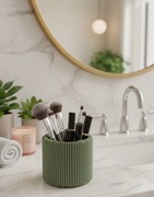 Pojemnik na Pędzle Makijaż SCANDI Japandi Ryflowany MAT