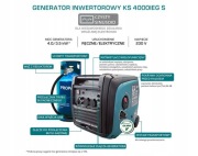 Agregat prądotwórczy K&S KS 4000iEG S 4000W + Nowa Butla 11kg