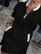 Czarna sukienka damska prosta i elegancka  XXL 