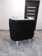 Recepcja lada glamour pikowana półokrągła 