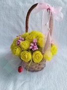 Dzień babci koszyczek stroik kompozycja dekoracja 