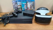 Play Station 4 wraz z goglami VR oraz 4 gry