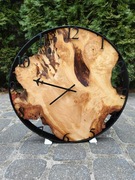 Zegar ścienny 40cm  klon loft czarna rama 