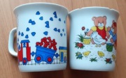 2 kubki dziecięce_ (pociąg i misie z kurami) _Wawel