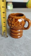 Ceramiczny Dzbanuszek Kufelek Kubek PRL Beczułka winogrona vintage miód  