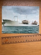 Pocztówka PRL 50 lata statek wojenny