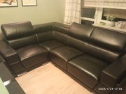 Narożnik skórzany czarny