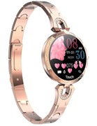 Smartwatch dla kobiet , bransoleta, różowe złoto, inteligentny 