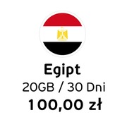 eSIM do Egiptu | Internet w Egipcie | 20GB | 100 zł | Dostawa natychmiast