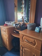 Toaletka z lustrem drewniana