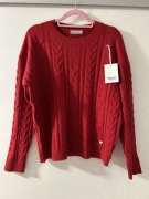 Śliczny czerwony sweter XXL