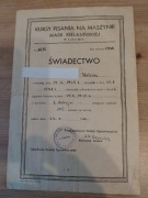Lublin 1946 Kurs pisania na maszynie 
