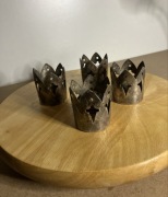 koszyczki do szklanek posrebrzane (w srebrze) 4szt  EMBE 4 "korony"