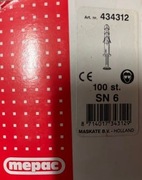 Kołek instalacyjny z wkrętem śr. 6mm 35mm dł. 100szt mepac