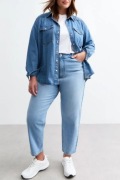 NEW LOOK Tori__damskie spodnie jeansy MOM fit (XXL plus size 46) błękitne