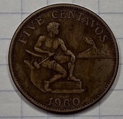 0837 Filipiny 5 centavos 1960