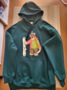 Bluza męska z kapturem Puma zielona nadruk vintage oversize M
