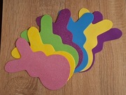 Ozdoba dekoracja do pokoju dziecięcego króliczki brokat ściana 7 szt. NOWE