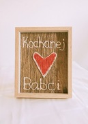 Dzień Babci "Serce w ramce "Prezent .Rękodzieło
