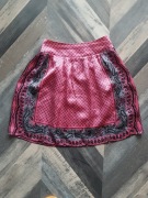 Spódnica różowa jedwabna Simple 34 XS paisley 