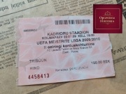 Bilet Levadia Tallin Wisła Kraków 2009 Liga mistrzów Estonia piłka nożna 
