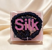 Zestaw 2 jedwabnych gumek do włosów granatowe silk must have nowe