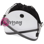 Czarny organizer worek do Obag MOON LIGHT welur głęboka czerń komin OMAY