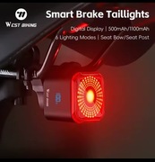 Lampka  tył ze światłem stop oraz poziomem naładowania baterii Smart 