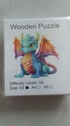 Puzzle drewniane A3. Urocze smocze "dziecko".