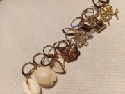 Kolczyki damskie 6 par kolor złoty