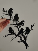 Nowa metalowa dekoracja ścienna ozdoba na ścianę ptaszki