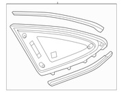 Szyba trójkątna tylna prawa Mercedes GLE Coupe AMG