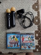 Kontrolery Move 2 szt. plus kamerka i 2 gry 