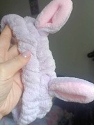 Pluszowa opaska na włosy z uszami królika w kolorze lila