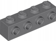 Lego - Klocek 1x4 z wypustkami (30414) c. szary