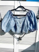 Damska modowa bluzka z bufiastymi rękawami Gina Tricot S