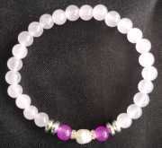 Bransoletka z jadeitem, perłą i hematytem