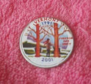 MONETA USA 25 CENTS QUARTET 2001 VERMONT COLOR 